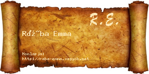 Rába Emma névjegykártya